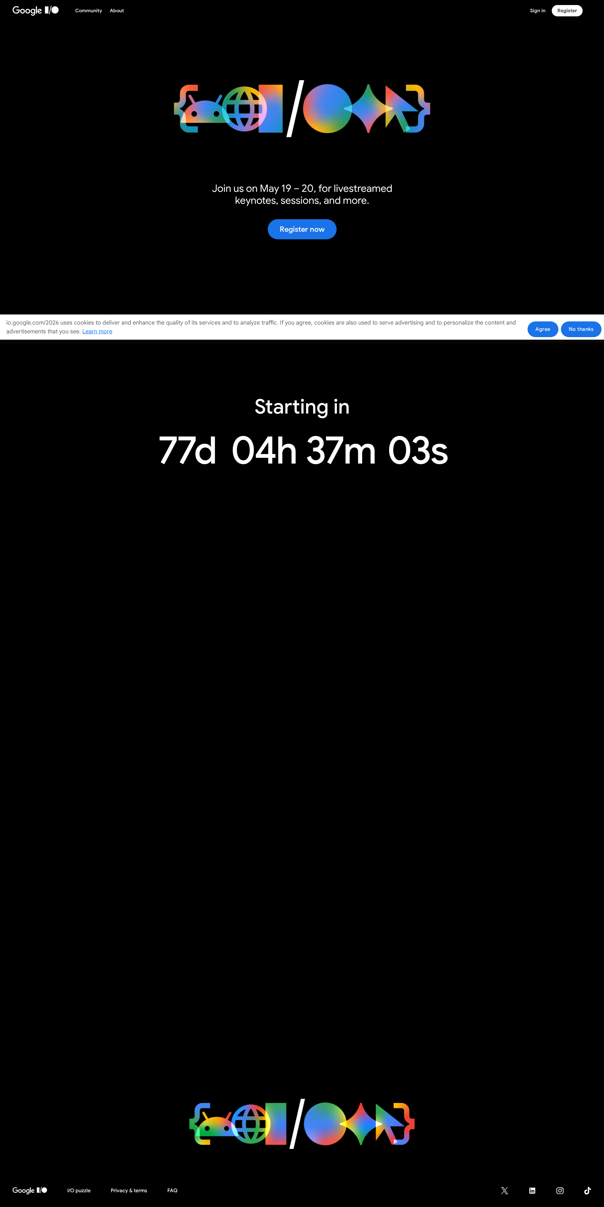 Screenshot of google.io taken on 2026-03-03 13:22